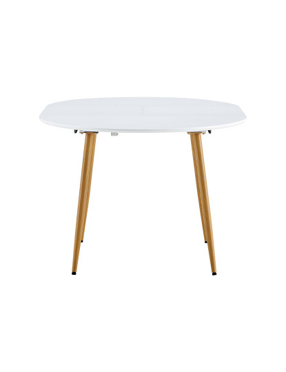 imagem de MESA DE JANTAR REDONDA EXTENSÍVEL ARTIC 100 - 140 x 100 CM BRANCO / CARVALHO4