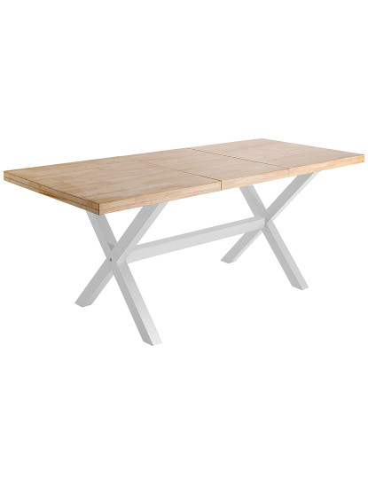 imagem de MESA DE JANTAR EXTENSÍVEL X-LOFT 140 - 180 - 220 x 90 CM CARVALHO NORDÊS / BRANCO1