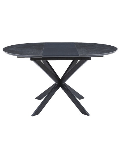 imagem de MESA DE JANTAR REDONDA EXTENSÍVEL VULCANO 100 - 140 CM CERÂMICA PRETA / PRETA5