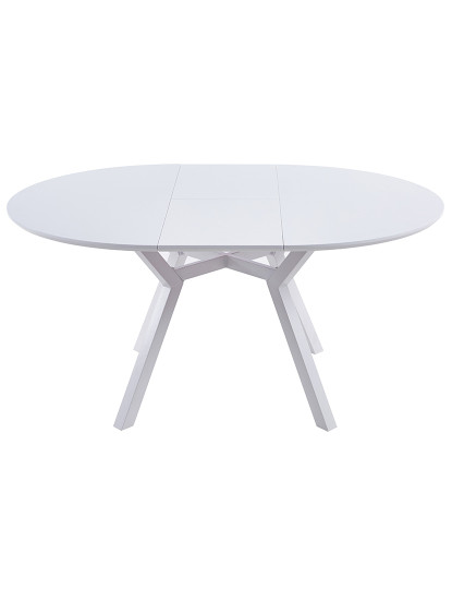 imagem de MESA DE JANTAR REDONDA EXTENSÍVEL DELTA 120 - 160 CM BRANCA5