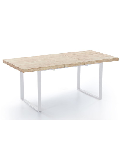 imagem de MESA DE JANTAR EXTENSÍVEL NATURAL CARVALHO NÓRDICO / BRANCO1