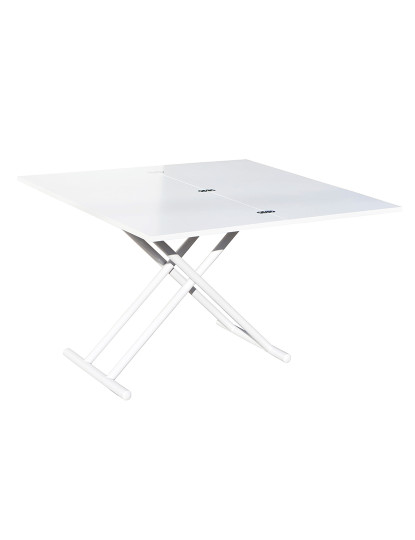 imagem de MESA DE CENTRO ELEVÁVEL E EXTENSÍVEL BRANCO3