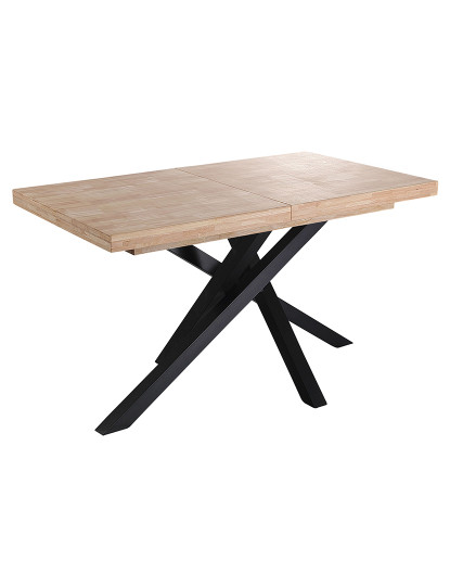 imagem de MESA DE JANTAR EXTENSÍVEL XENA 140 - 180 - 220 x 90 CM CARVALHO NORDÊS / PRETO2