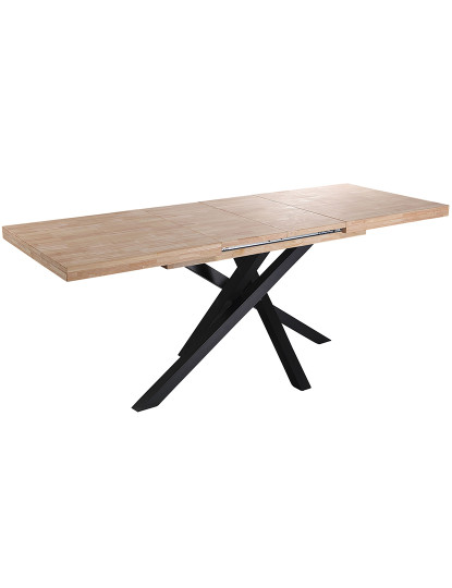 imagem de MESA DE JANTAR EXTENSÍVEL XENA 140 - 180 - 220 x 90 CM CARVALHO NORDÊS / PRETO3