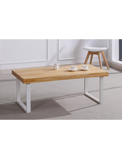 imagem de MESA DE CENTRO CARVALHO NORDÊS NATURAL / BRANCO1