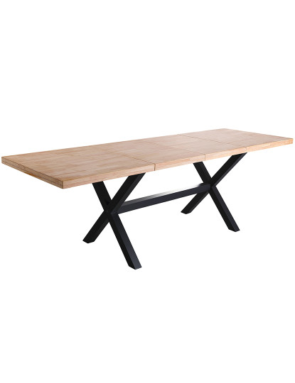 imagem de MESA DE JANTAR EXTENSÍVEL X-LOFT 140 - 180 - 220 x 90 CM CARVALHO NORDÊS / PRETO3