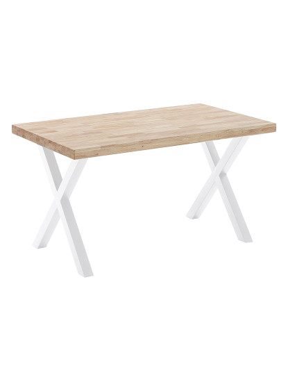 imagem de MESA DE JANTAR FIXA X-LOFT 140 CARVALHO NORDÊS / BRANCO2