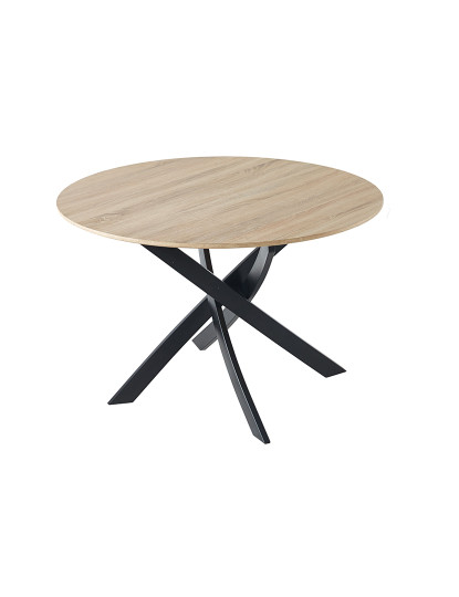 imagem de MESA DE JANTAR FIXA REDONDA ZEN OAK / PRETO2