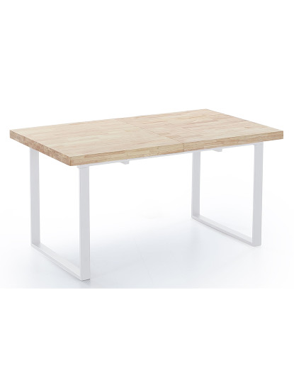 imagem de MESA DE JANTAR EXTENSÍVEL NATURAL CARVALHO NÓRDICO / BRANCO2