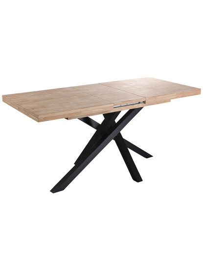 imagem de MESA DE JANTAR EXTENSÍVEL XENA 140 - 180 - 220 x 90 CM CARVALHO NORDÊS / PRETO1