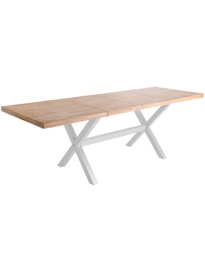 imagem de MESA DE JANTAR EXTENSÍVEL X-LOFT 140 - 180 - 220 x 90 CM CARVALHO NORDÊS / BRANCO3