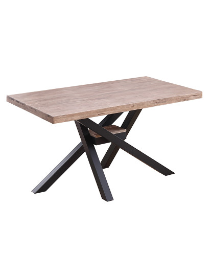 imagem de MESA DE JANTAR FIXA XENA 140 MEL OAK / PRETO2