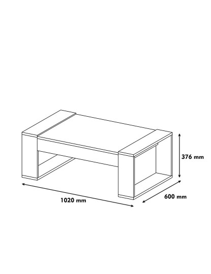 imagem de Mesa Centro Venus  Noz Branco4