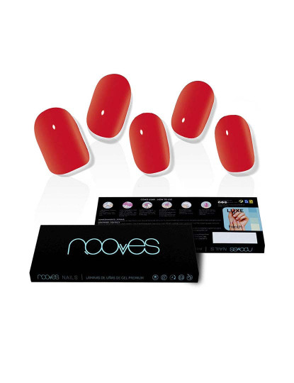 imagem de Láminas De Unhas De Gel Crimson Red Premium Luxe Solid #Rojo 20 U1