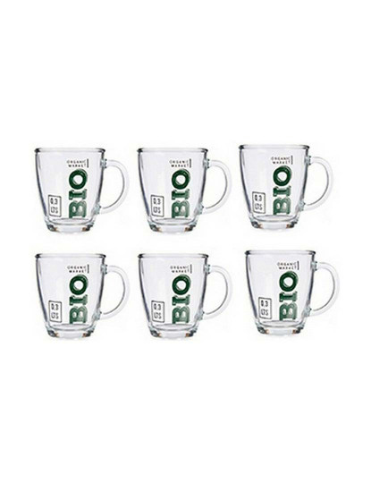 imagem de Caneca Bio Transparente Vidro 6 un 320 ml3