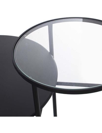 imagem de Mesa Auxiliar Metal Preto c2Níveis                        3