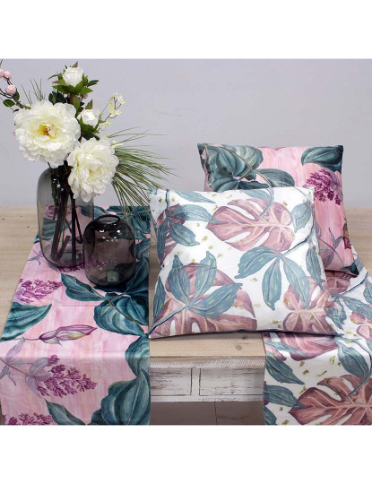 imagem de Caminho Mesa 33X180Cm Flores Poliéster 2