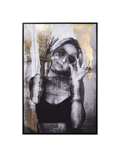 imagem de Quadro Tela Impresso Preto1