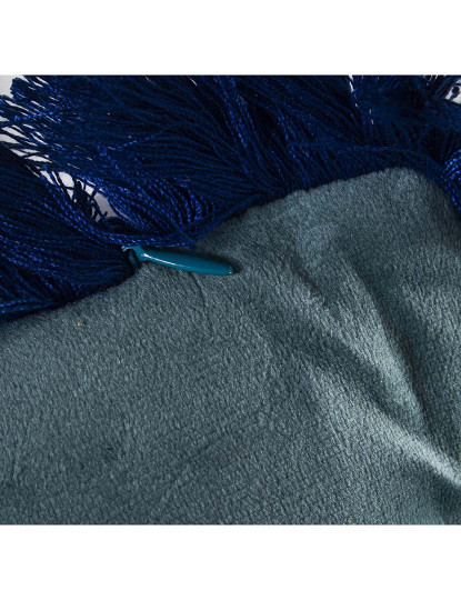 imagem de Almofada 45X45Cm Veludo Azul Folhos Azul C Fecho 3