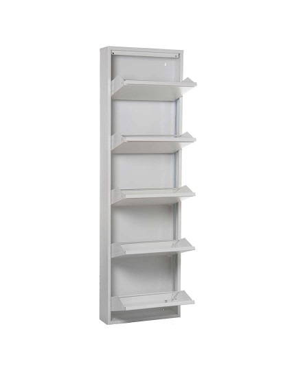imagem de Sapateira Metal 5 Gavetas Branco Mate 7
