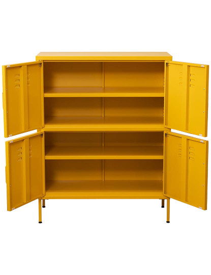 imagem de Aparador Metal 4 Portas Amarelo 2