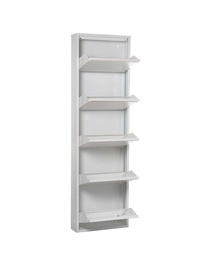 imagem de Sapateira Metal 5 Gavetas Branco Mate 2