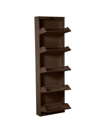 imagem de Sapateira Metal 5 Gavetas Castanho Escuro 2