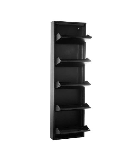 imagem de Sapateira Metal 5 Gavetas Preto Mate 7