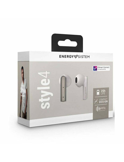 imagem de Auriculares Com Microfone Energy Sistem Tw Style 4 Branco3