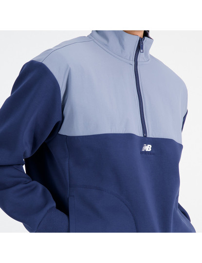 imagem de Camisola de Homem Azul NB Athletics Tech Fleece Half Zip5