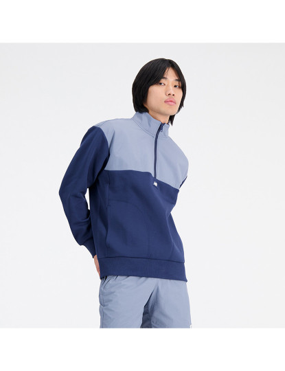 imagem de Camisola de Homem Azul NB Athletics Tech Fleece Half Zip1