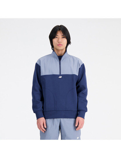 imagem de Camisola de Homem Azul NB Athletics Tech Fleece Half Zip2