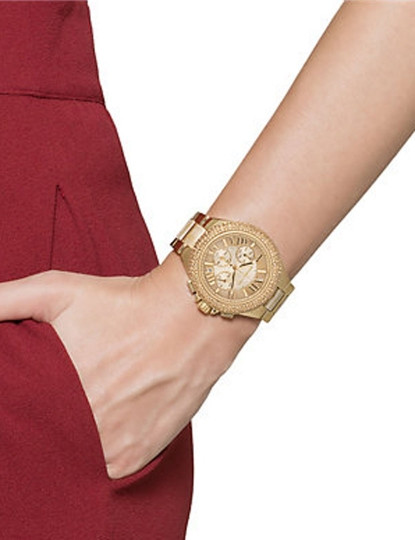 imagem de Relógio Michael Kors Dourado com Cristais3