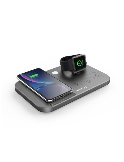 imagem de Veho DS-7 Qi wireless charging station with LED night light1