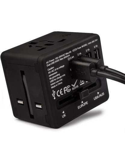 imagem de Veho ADAPTADOR TRAVEL 4 USB8