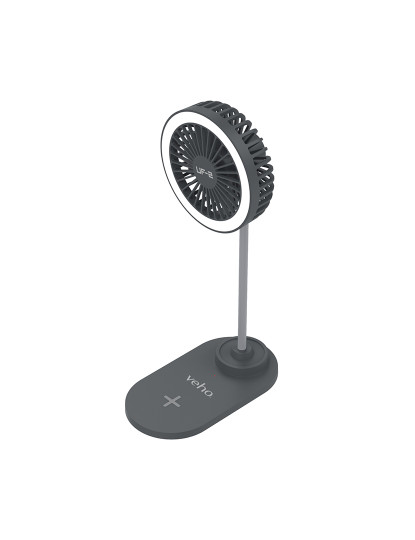 imagem de Veho UF-2 3 - in 1 desktop station - USB Fan - Qi Wireless desktop charger - LED Lamp2