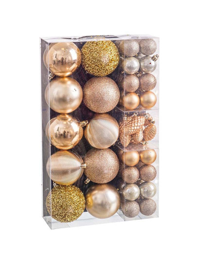 imagem de Bolas de Natal Dourado 50 un1