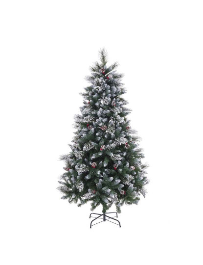 imagem de Árvore de Natal Branco Vermelho Verde Natural PVC Metal Polietileno Plástico 180 cm1