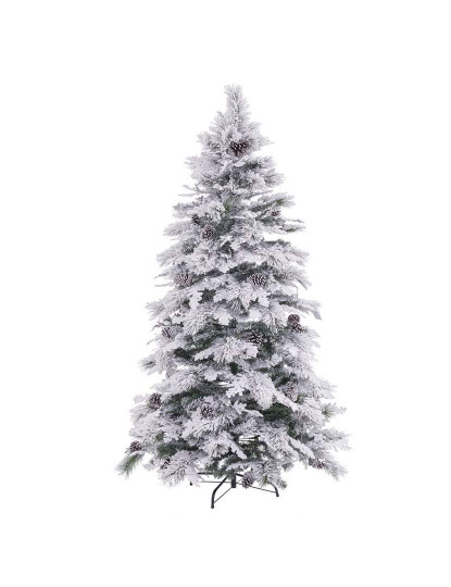 imagem de Árvore de Natal Branco Verde PVC Metal Polietileno 210 cm1