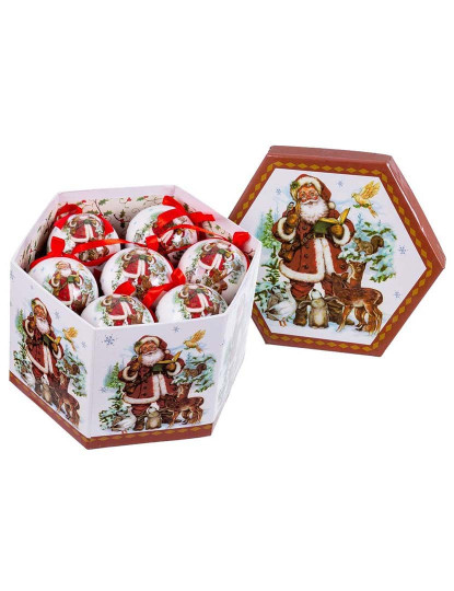 imagem de Bolas de Natal Multicor PolyFoam Pai Natal 7,5x7,5x7,5 cm 14 un1