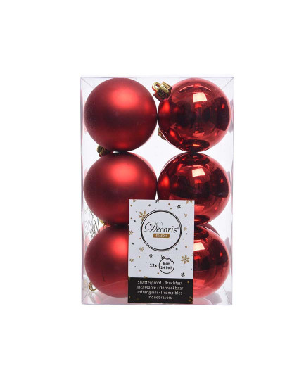 imagem de Bolas de Natal Decoris Vermelho Ø6 cm1