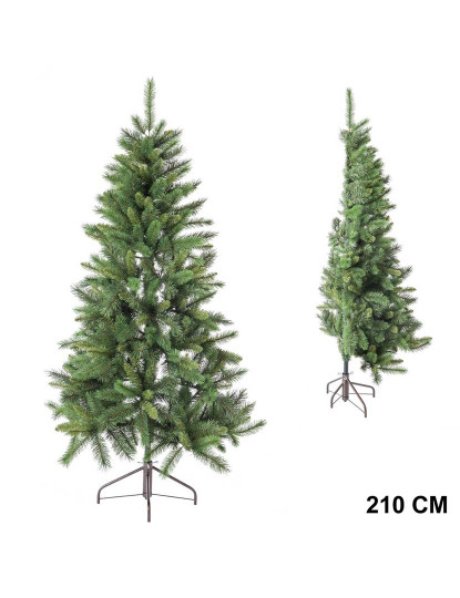 imagem de Árvore de Natal Verde PVC Metal Polietileno 210 cm1