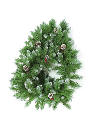 imagem de Grinalda de Natal PVC Verde Natural Pinhas 270x28x14 cm1