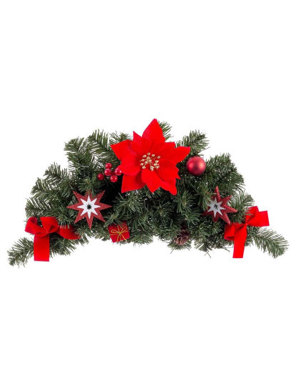 imagem de Decoração Portas Natal Vermelho Verde Plástico Tecido 60 cm1