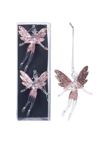 imagem de Decoração Suspensa Anjo Rosa Plástico 8x3x13 cm1