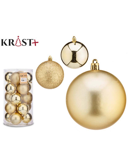 imagem de Conjunto Bolas de Natal Dourado Plástico Ø 8 cm 6 un1