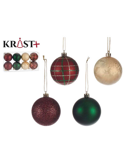 imagem de Conjunto Bolas de Natal Multicor 6 cm Plástico 24 un1