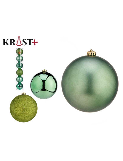 imagem de Conjunto Bolas de Natal 15x16x15 cm Verde Plástico 4 un1