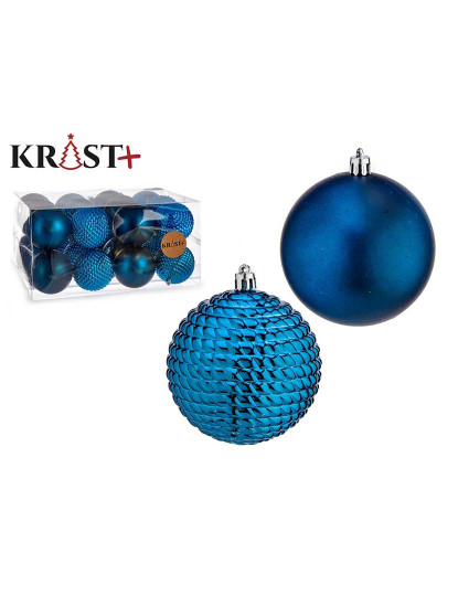imagem de Conjunto Bolas de Natal Azul Plástico Ø 8 cm 6 un1