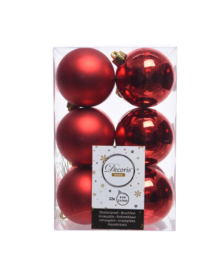 imagem de Bolas de Natal Decoris Vermelho Ø6 cm2